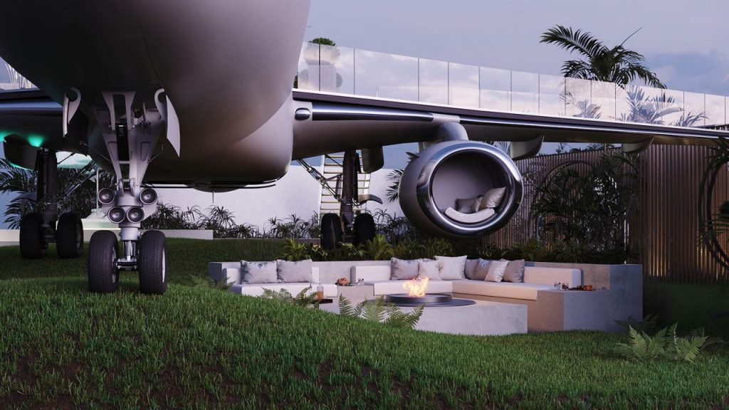 El Boeing 737 retirado que transformaron en una villa de lujo