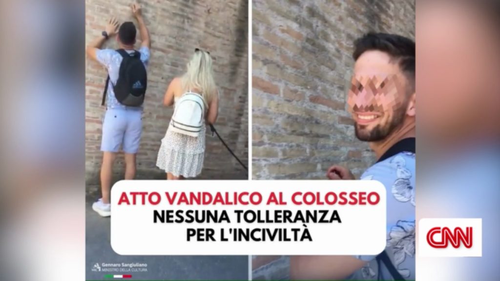 El turista que supuestamente talló su nombre en el Coliseo de Roma se disculpó en una carta a la oficina del fiscal