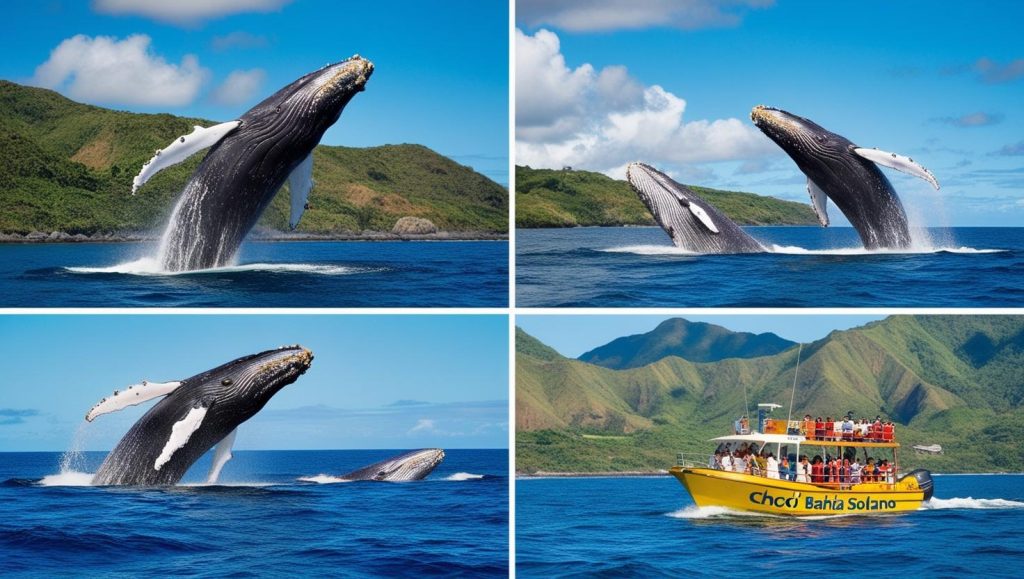 Avistamiento de ballenas en el pacífico (chocó, bahía solano, nuquí) imagenes reales